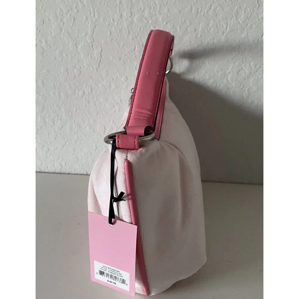 Juicy Couture Juicy In Bloom Hobo Shoulder Bag Purse Powder Blush‎ Pink Floral